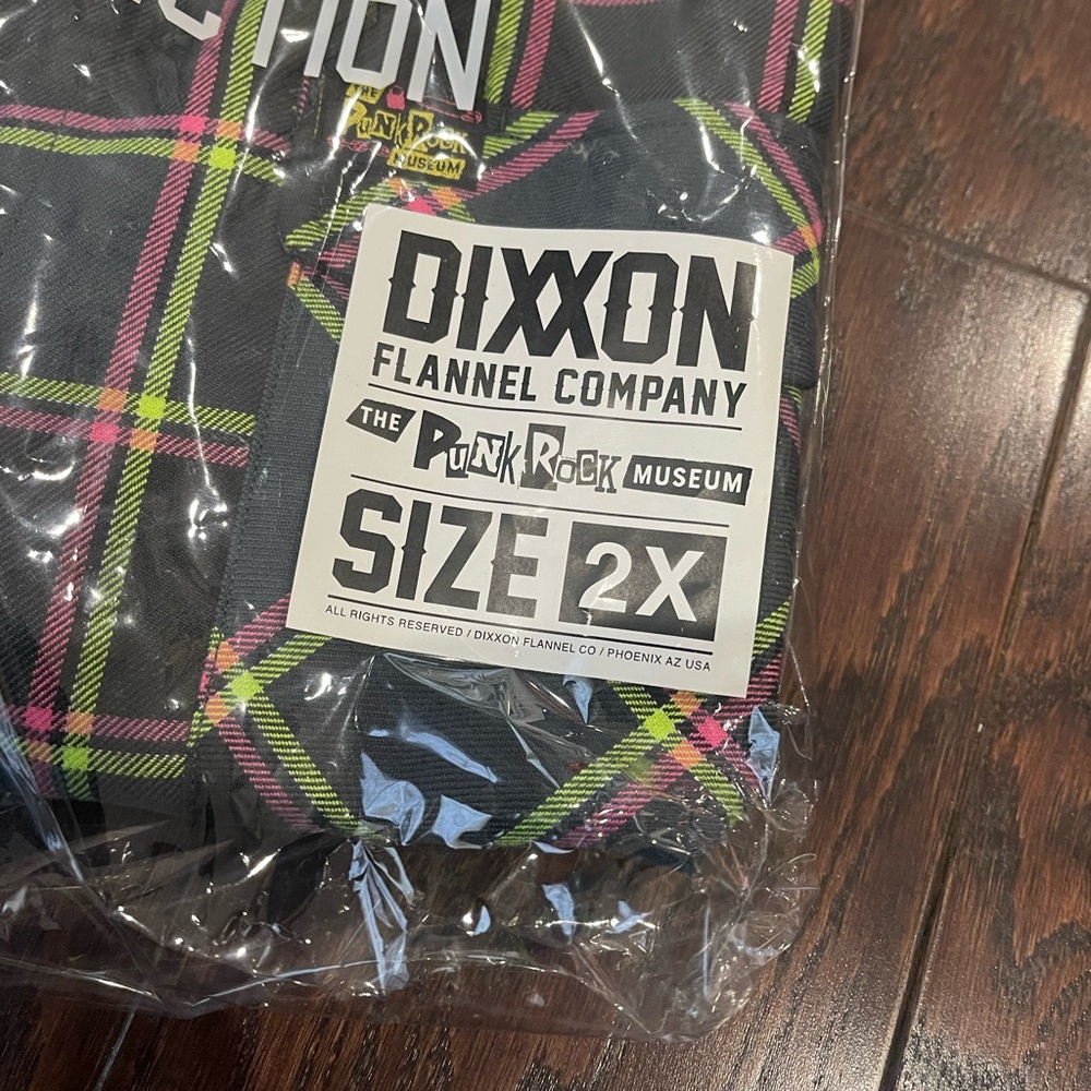 Dixxon Flannel x Punk Rock Museum Men Size 2XL Collab Plaid Button Shirt NEW - Picture 11 of 11